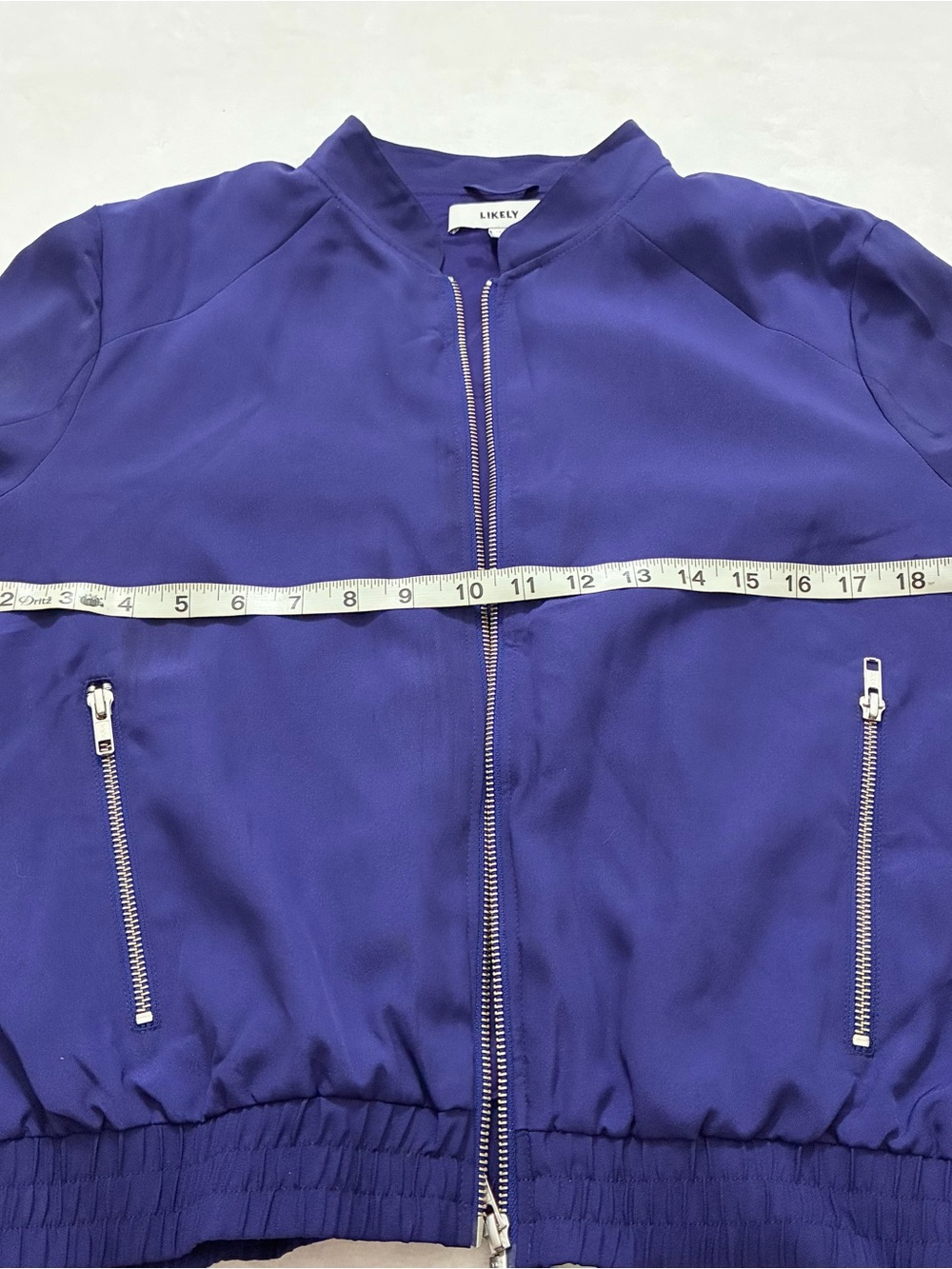 LIKELY Blue Violet Bomber Jacket - Picture 6 of 7